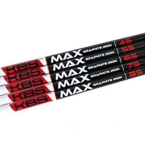 KBS MAX Graphite Iron Golf Shafts 5-PW Set of 6 Senior (55g) Black