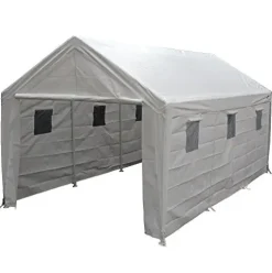 King Canopy Hercules 10×20 Ft Enclosure Kit Steel Frame 8-Leg White