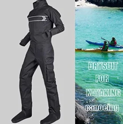 KING-QPROOF Men Waterproof Breathable Drysuit Black S