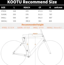 KOOTU Carbon Road Bike 700C Wheels Commuter Bicycle Grey