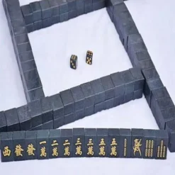 Liangliang988 Natural Hetian Jade Mahjong Handicraft Gift