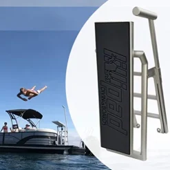 Lillipad Diving Board Pack – Includes Board, Under Mount or Ghost Mount, and Upgraded SEADEK Foam Surface Silver Anodized Dark Grey Undermount