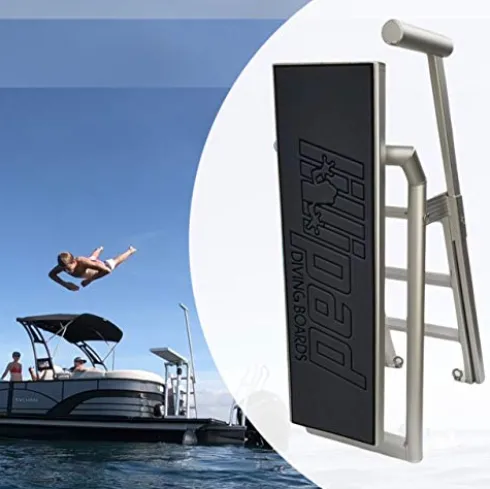 Lillipad Diving Board Pack – Includes Board, Under Mount or Ghost Mount, and Upgraded SEADEK Foam Surface Silver Anodized Dark Grey Undermount