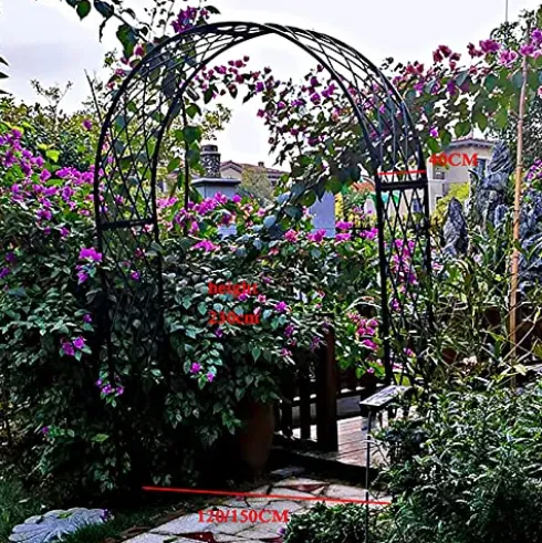 LJHSS Metal Garden Arbor Wedding Arch White