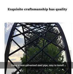 LJHSS Metal Garden Arbor Wedding Arch White