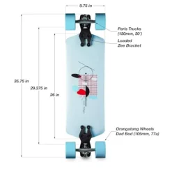 Loaded Boards Tangent Longboard Commuter Skateboard Complete 105mm Wheels