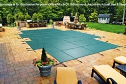 Loop – Loc 18′ x 45′ Rectangle Loop-Loc II Super Dense Mesh In-Ground Pool Safety Cover Green