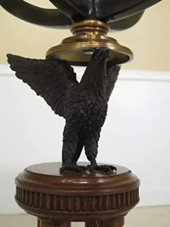 Maitland Smith Eagle World Globe with Mahogany & Pewter Stand