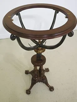 Maitland Smith Eagle World Globe with Mahogany & Pewter Stand