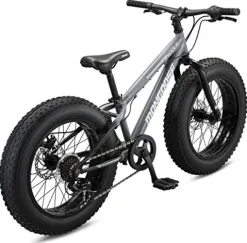 Mongoose Argus ST Kids Fat Tire Mountain Bike 20-Inch Wheels Grey