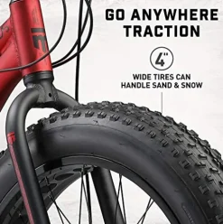 Mongoose Argus Trail 24-Inch Youth Fat Tire Mountain Bike Red