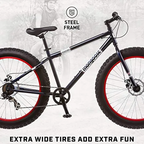 Mongoose Dolomite Mens Fat Tire Mountain Bike Navy Blue