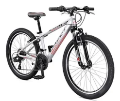Mongoose Rockadile Kids Hardtail Mountain Bike 24-Inch 21-Speed Silver