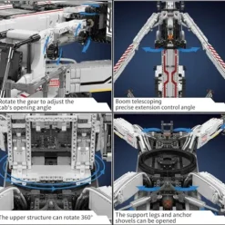 Mould King LTM11200 Technology Crane Building Set 8506 Pieces, APP Programmable White