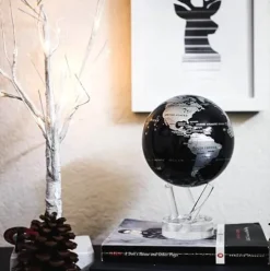 MOVA 8.5″ Silver and Black Metallic Globe Silver/Black