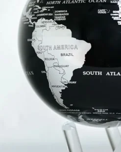 MOVA 8.5″ Silver and Black Metallic Globe Silver/Black