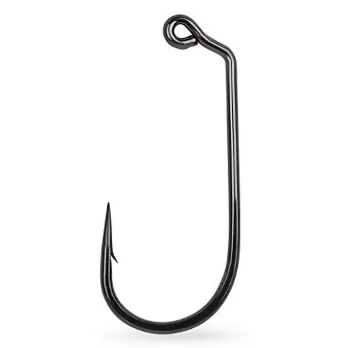 Mustad 60 Wide Bend 2X Strong Forged Jig Hook 1000 Pack Black/Nickel Size 10/0