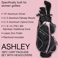 Nancy Lopez Golf Ashley 18PC Complete Golf Clubs Set Flamingo
