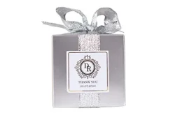 Nice Products Personalized Wedding Favor Candle 7oz All Natural Soy 50 Pcs Silver