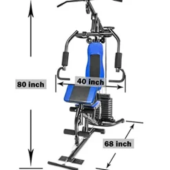 nitipezzo Home Gym Weight Bench Blue/Black