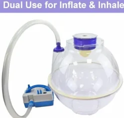 nLn Hope Balloon Stuffer Machine Kit with Flower Tube Set Purple Transparent