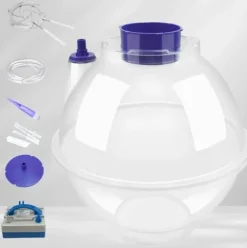 nLn Hope Balloon Stuffer Machine Kit with Pump Expander and Flower Tube Purple Transparent