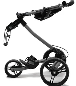 OMADA GOLF Trilite Golf Push Cart | Lightweight Folding Stand | Grey/Black
