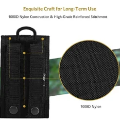 OneTigris MOLLE Phone Pouch for 4.7″ – 5.5″ Phones Black – 1000D Nylon