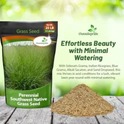 Outsidepride Southwest Native Grass Seed Mix 25 lbs Green