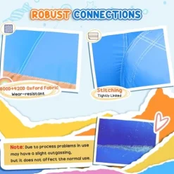 Outsunny Inflatable Water Slide 5-in-1 Bouncy Castle Orange/Blue/Yellow