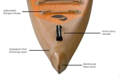 Paddle North 12′ Karve Kayak XL Two-Person Inflatable Kayak – Wood Grain
