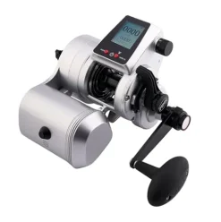 PENN Fathom Electric Fishing Reel Kit with Battery and Charger Silver/Black