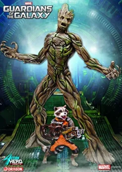 Platz Dragon Models Guardians of The Galaxy Groot with Rocket Raccoon Vignette 1/9 Scale