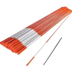 Polar Snow Products 2000 Snow Stakes Driveway Markers 4′ x 5/16″ Orange