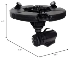 POND BOSS PRO Floating Fountain with Lights 1/2 HP 5000 GPH Pump Black