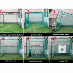PreAsion Golf Hitting Cage Indoor Outdoor Green
