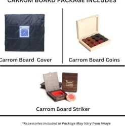 PRECISE Champion Bulldog Carrom Board 24mm with Coin & Striker