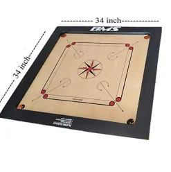 PRECISE Champion Bulldog Carrom Board Jumbo 32mm with Coin & Striker
