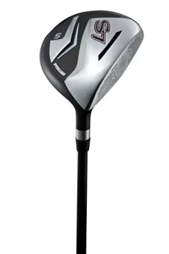 PRECISE Men’s Golf Club Set Titanium Driver, Fairway Woods, Hybrid, Irons, Putter, Stand Bag, 4 H/C’s Red