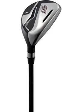 PRECISE Men’s Golf Club Set Titanium Driver, Fairway Woods, Hybrid, Irons, Putter, Stand Bag, 4 H/C’s Red