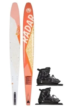 Radar 63 – Lyric Waterski w/Double Lyric Boot – SM Peach / Gold / White