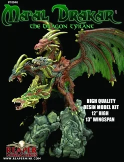 REAPER Ma’al Drakar Dragon Tyrant Resin Model Kit Unpainted