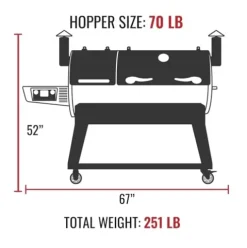 recteq DualFire 1200 Wood Pellet Smoker Grill Wi-Fi Electric