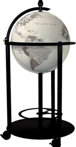 Replogle Empire Illuminated Bar Globe 16″ Gray Ocean Political Map