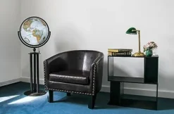 Replogle Florence 16″ Diameter Globe Blue Ocean with Raised Relief and Black Metal Stand