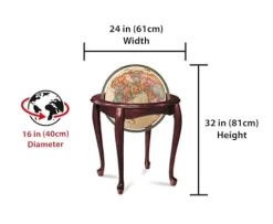 Replogle Large Anne Globe Off-White