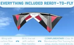 Revolution Reflex XX Sport Wing Kite with Accessories Purple/Lime