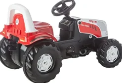 ROLLY TOYS Schneider rollyKid Steyr Tractor with Roll-Over Bar and Trailer 120cm