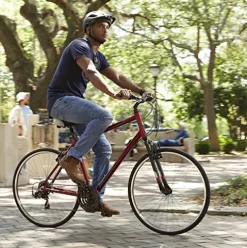 ROYCE UNION RMY 700c Mens 21-Speed Hybrid Comfort Bike 17″ Aluminum Frame Metallic Red