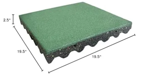 Rubber-Cal Eco-Safety Interlocking Playground Tiles 8 Pack Green